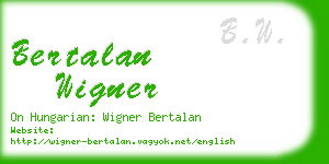 bertalan wigner business card